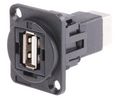 Feed-Through Adapter, USB 2.0 A Socket - USB 2.0 B Socket